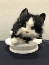 Rare 2002 FURREAL FRIENDS BLACK  WHITE INTERACTIVE CAT By Tiger Electronics