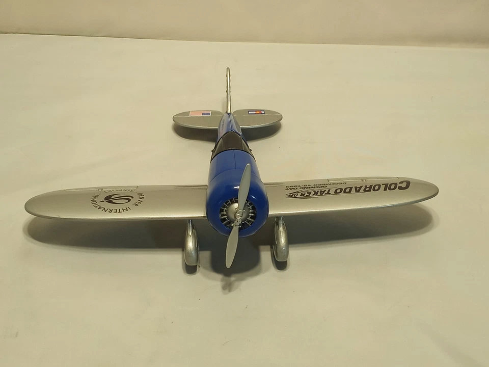 D.I.A. Denver Internal Airport Opening Day Die Cast Plane Metal Coin Toy Bank - Image 3 of 4