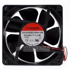 SUNON EEC0382B3-0000-A99 12038 DC24V 3.1W 12CM 2-Wire Axial Cooling Fan