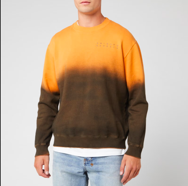 Axel Arigato Sweatshirt Mens Karma Orange Brown Crew Neck XS RRP £120