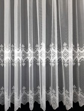 Gardine Fertig Store Jacquard mit Kräuselband, transparent, Farbe weiß