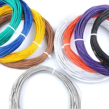 UL1007 16 AWG-30 AWG 12 Colors Flexible Electronic Wire Stranded Cable 300 Volt