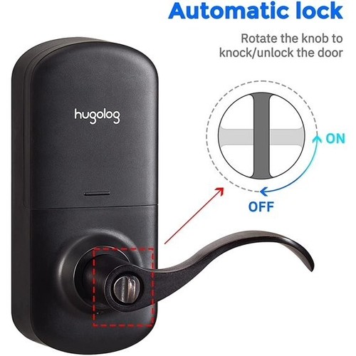 Hugolog Ju04 Smart Lock "RUBBED BRONZE " Color - NEW - Picture 3 of 5