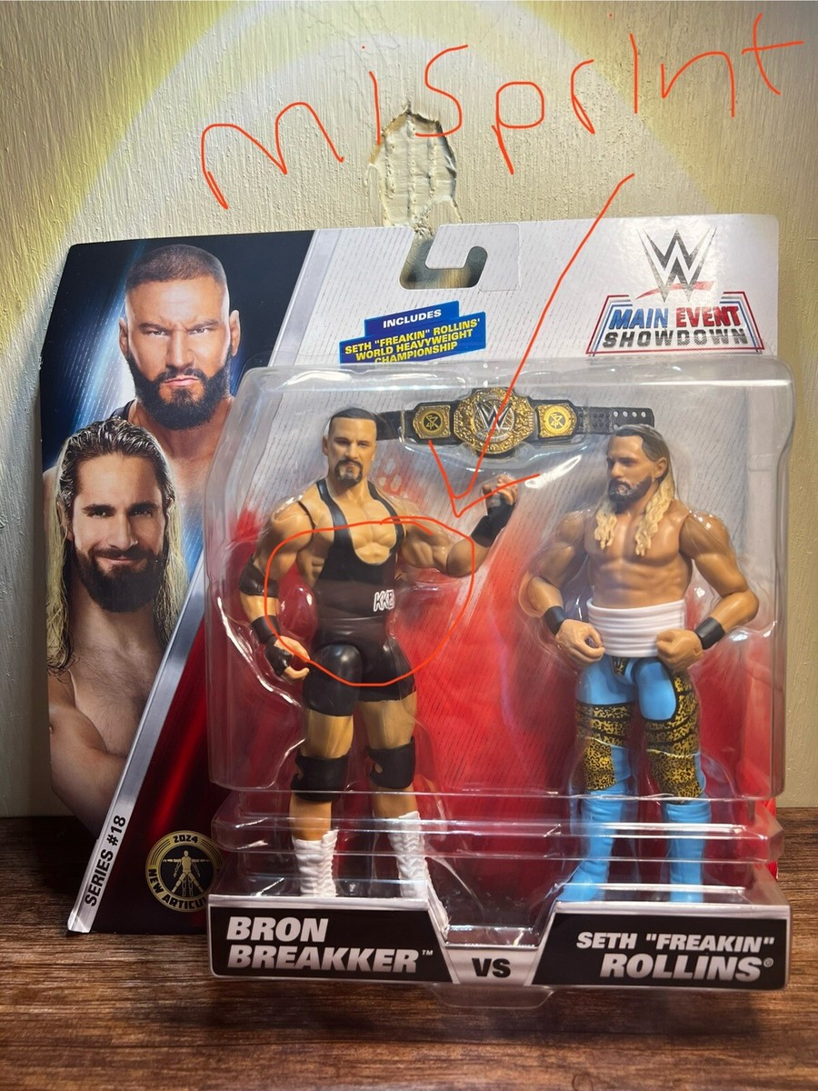 WWE RARE ERROR MISPRINT Mattel Showdown Series 18 Bron