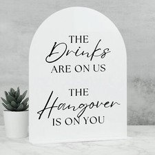 Acrylic Wedding Sign with Stand- 8"x10" Arch Acrylic Wedding Sign and Base1/8...