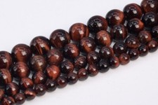 Natural Mahogany Red Tiger Eye Beads Grade AA Round Loose Beads 4/5-6/8/10/12MM