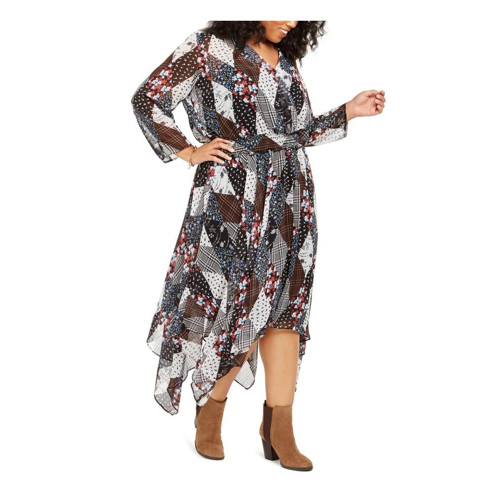 tommy hilfiger women's chiffon midi dress Tommy Hilfiger Women's Floral Chiffon Midi Dress (2, Black Multi) at Amazon  Women's Clothing store