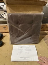 Folding Ottoman Storage Bench Microfiber with Removable Lid 15in