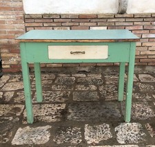 vecchio tavolo da cucina in legno e formica anni 60 modernariato vintage