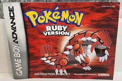 Pokemon Ruby Version Original (Gameboy Advance 2002) Instruction Booklet Only