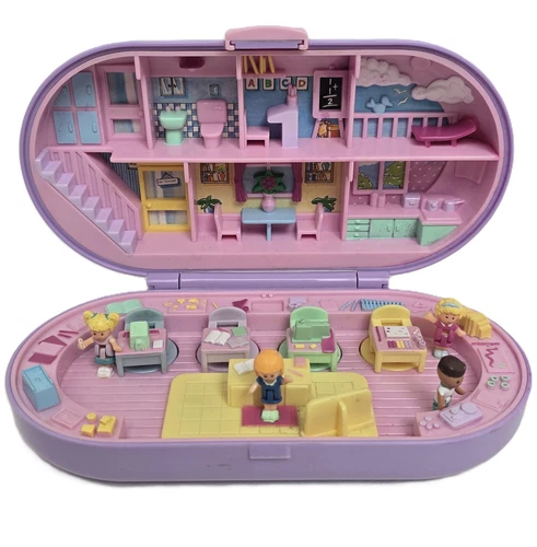 Mattel Polly Pocket Bluebird Stampin' School Set Vintage 1992 - Near Complete