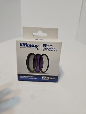 ULTIMAXX 3 Piece Multi Coated HD Filter Kit (UV, CPL, FLD) for Canon Nikon Sony