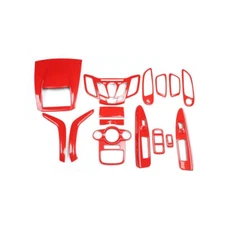 For Ford Fiesta 2009-2013 ABS Accessories Interior Center console Door Stickers