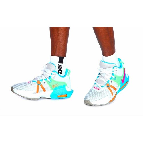 Nike LeBron Witness 7 Grey Multi Color Mens Basketball Shoes Size 18 DM1123-003 - Picture 11 of 13