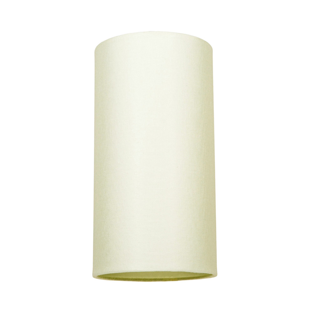 Contemporary and Stylish Soft Cream Linen Fabric Tall Cylindrical 25cm Lampsh...
