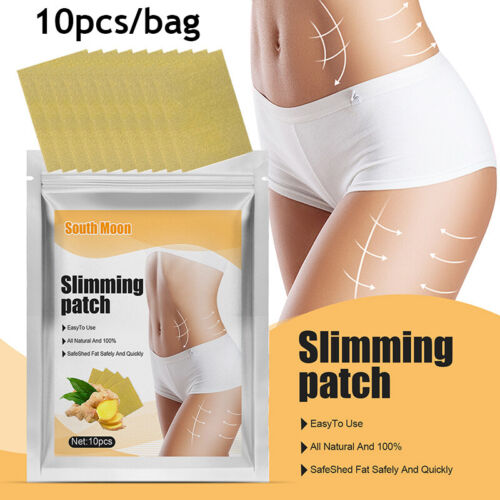 10Pc Stark Abnehmen Flicken Gewichtsverlust Diät Aid Detox Slim Patch Fatburner, - Bild 1 von 9
