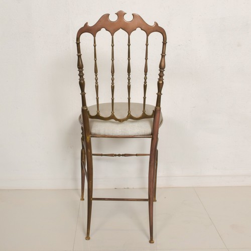 CHIAVARI Bronze Chair in Sumptuous Gray ITALY 1950s Midcentury Elegance - Picture 5 of 10