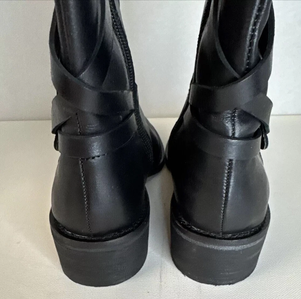 Botas de montar de cuero para mujer hasta la rodilla talla 6 B/36 negras con cremallera generación BCB Foto 4 de 4