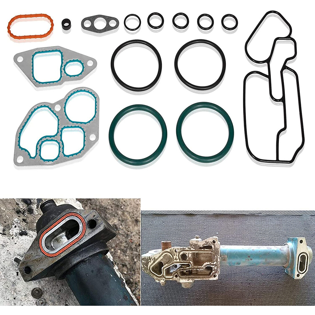 Engine Oil Cooler Gasket Kit for Navistar International 1993-1997