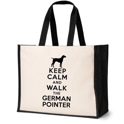 Keep Calm & Walk Deutsche Zeiger Tragetasche Hundeschiebhaber Damen Canvas Shopper