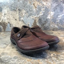 Merrell Andorra Slip on Leather Clog Womesn Size 8 J02148 Burgundy Red