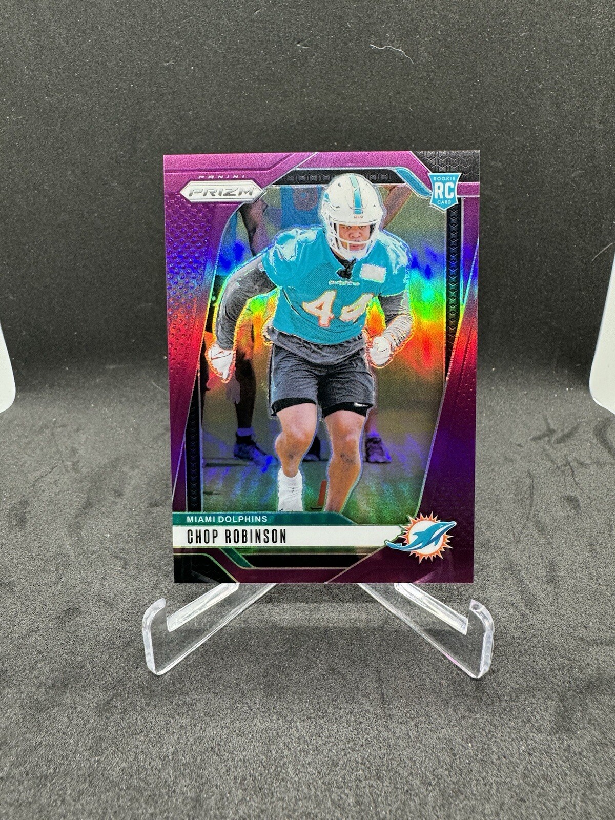 2024 Panini Prizm Chop Robinson Purple Prizm /125 RC #319 Miami Dolphins