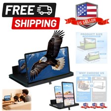 Screen Magnifier for Cell Phone, 3D HD Screen Magnifier Projector Screen Enla...