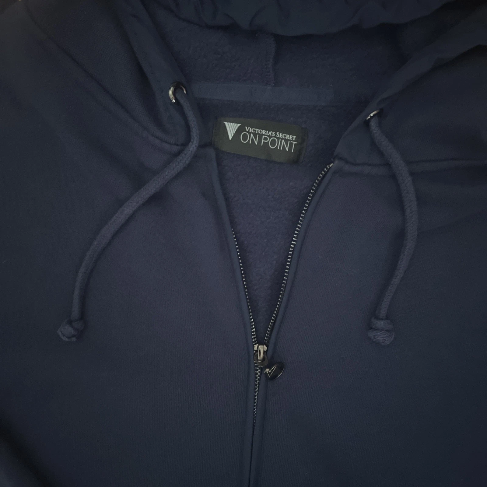 UNDERCOVER Felpa con cappuccio Victorias Secret oversize a punta full zip blu navy media