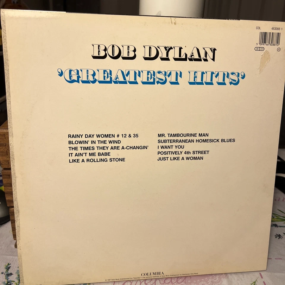 Bob Dylan Greatest Hits NEAR MINT CBS Vinyl LP - Bild 2 von 2