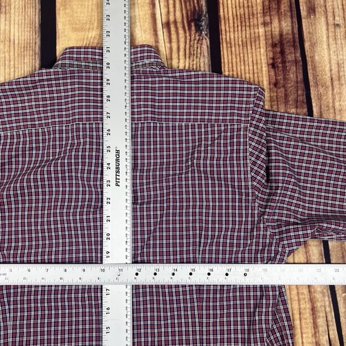 NWT Ted Baker 4 Large Long Sleeve Button Up Check Plaid Shirt Red Blue Flip Cuff - Picture 5 of 6