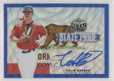 2019 Leaf Metal Draft State Pride Blue Wave 4/20 Colin Barber #SP-CB2 Auto 4z8