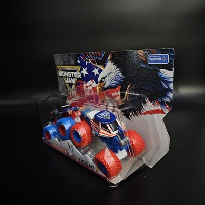 Monster Jam 2025 Exclusive Grave Digger vs JCB Digatron Stars & Stripes 1/64