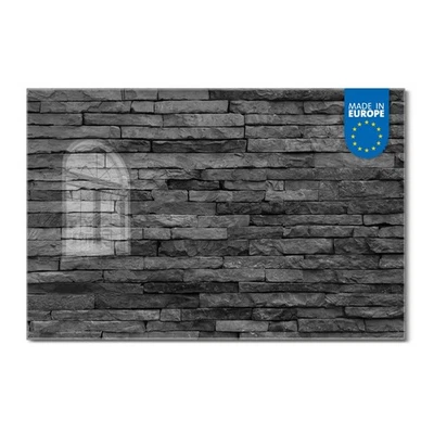banjado Glas Magnettafel beschreibbbar Whiteboard Pinnwand Motiv Steinwand grau - Bild 1 von 4