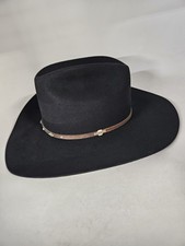 Stetson 6X Black Felt Cowboy Hat, Men's Size 7 3/8