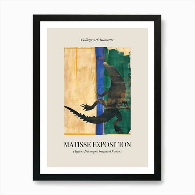 Crocodile 1 Matisse Inspired Exposi Framed Wall Art Poster Canvas Print Picture