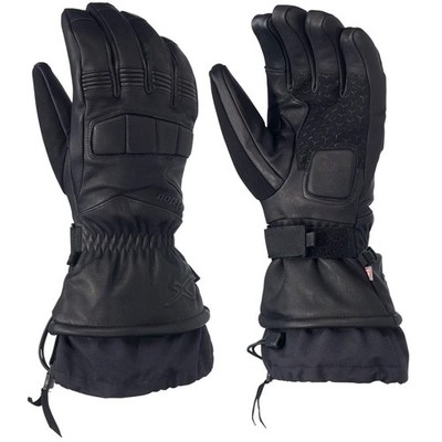 Ski-Doo Mens X-Team Leather Gloves Soft Breathable Waterproof Windproof Black