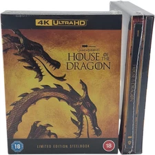 House Of The Dragon Season 1 Steelbook 4K Ultra HD + Blu-Ray Limited Free [-18]