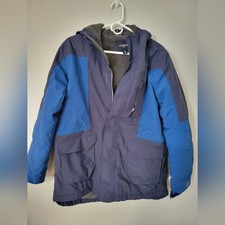 Lands End warm winter jacket Squall Boys xl 18-20 Blue Rain