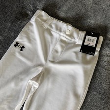 Under Armour Little Boys' Baseball Pant, White, 6
