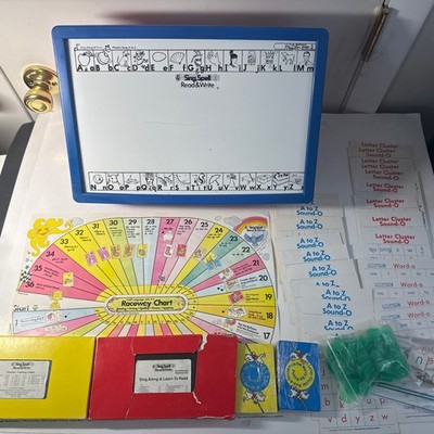 Sing Spell Read Write Vintage Desk/ Tote, Games, Mat, & VHS