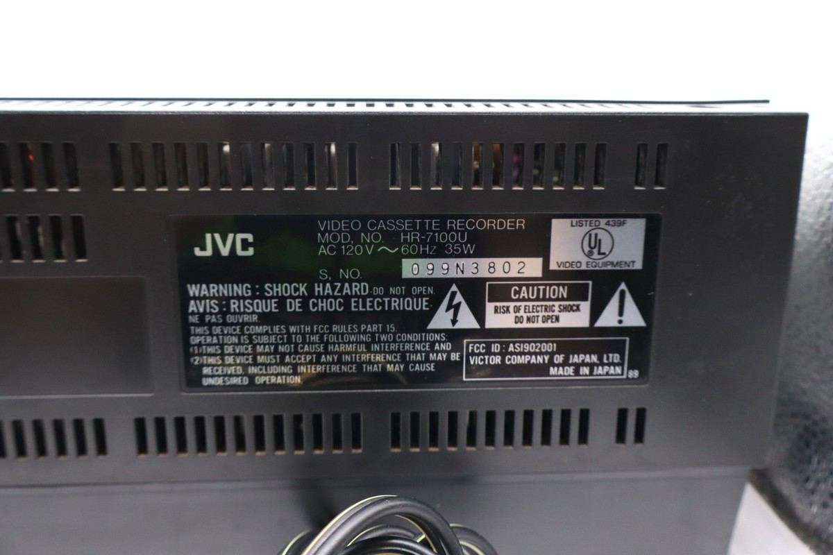 NECVS370/R 1TB HDD4GB win8.1 TV 引取名古屋 1983 JVC HR-7100U VHS Player VCR with Manual Powers On | eBay