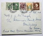 Ireland 1943 First Day Issue Rowan Hamilton & Douglas Hyde 2 Set Stamps Envelope