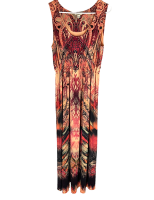 tie dye boho maxi dress Hippie Boho Maxi Flowy Tie Dye Dress – Random Hippie main image 1
