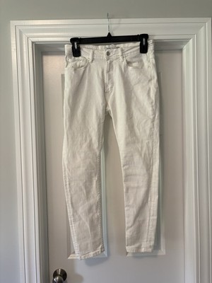 ZARA Women s Skinny Jeans White Light Wash 5-Pocket Denim Cotton Size 4