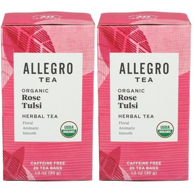 Rose Tulsi Tea Bags - Organic Herbal Blend