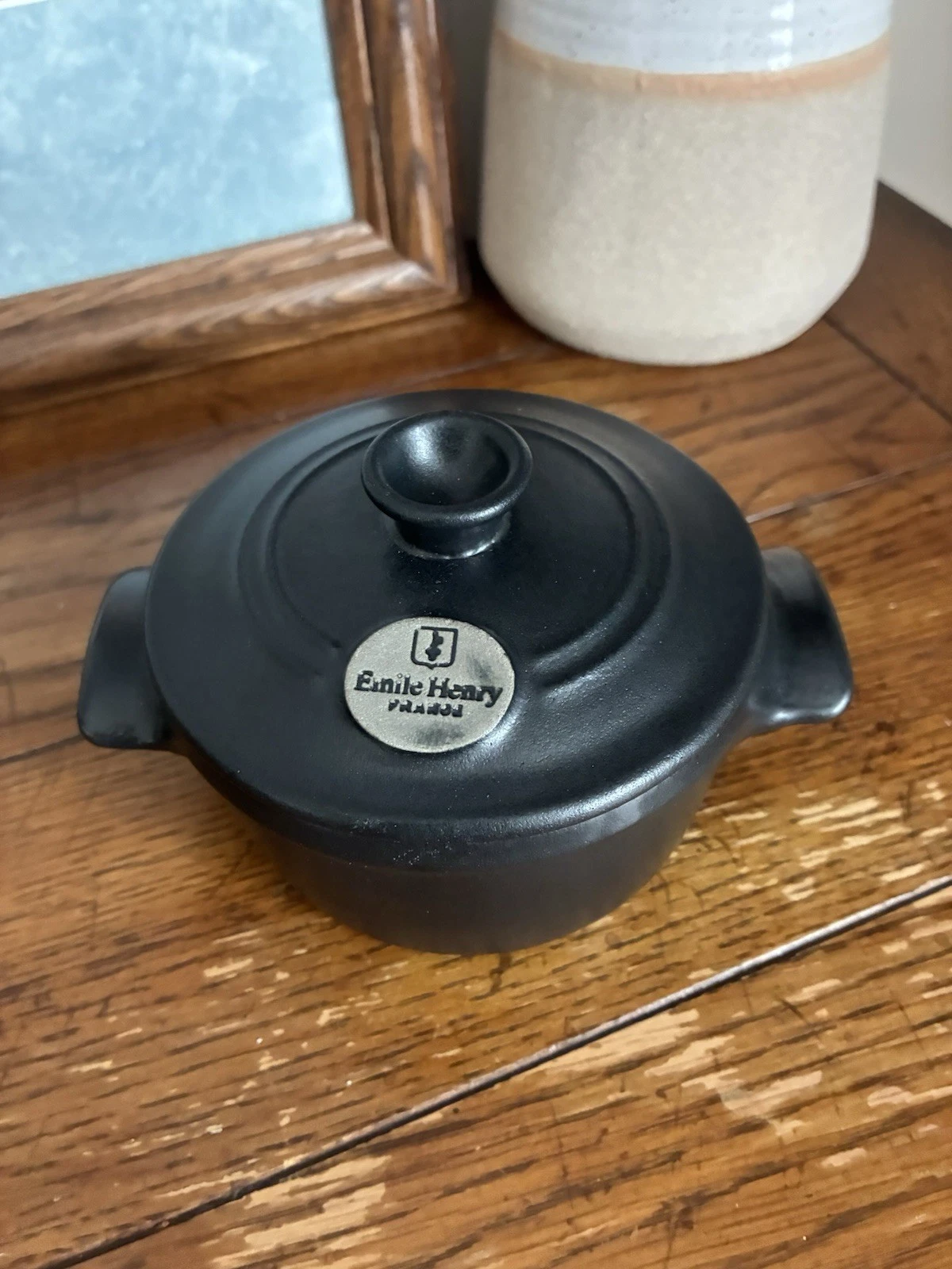 Emile Henry Mini Casserole Dish French Cookware Small Crock Pot Flame Black 4503