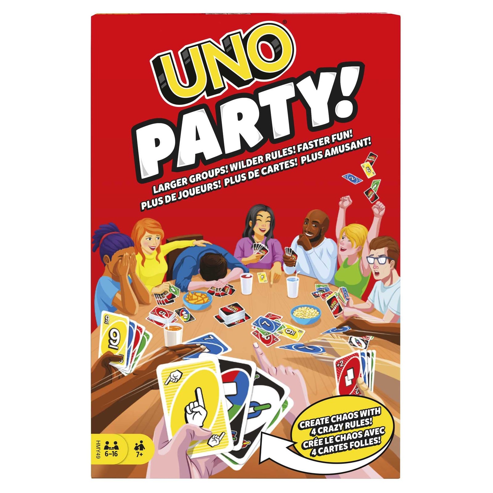 UNO Party Family Card Game for Large Groups Kids and Adults HMY49 4690₽