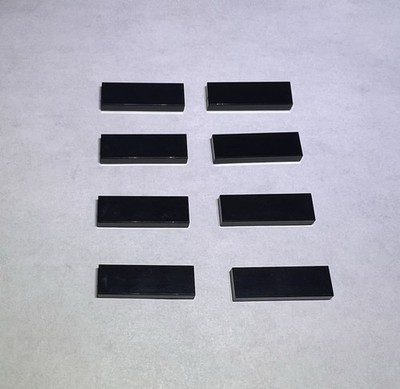 Lego Lot Of 8 Black 1x3 Tiles Tile New City