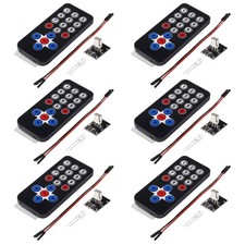 6 Sets Infrared IR Wireless Remote Control Module Kits DIY Kit HX1838 for Ard...