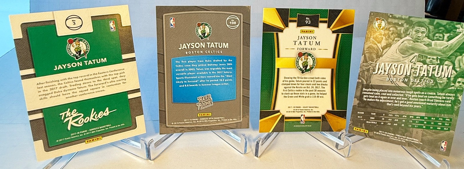 5 Jayson Tatum Rookie: 2017-18 Optic, Select, Donruss, Prestige, Status PSA 9 view 3